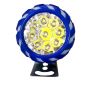 Allextreme EX9LED 9 LED Fog Light Red & Blue Beads and Multicolor Strobe Flash Waterproof White Spot Lamp for Motorcycle Bike Car (10W, 2 PCs)