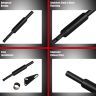 Allextreme EX-BSE01 Classic Exhaust Silencer Black Coated Muffler with Peashooter End Cap Compatible for BS3 and BS4 Model Royal Enfield Bullet 350cc & 500cc (Black)