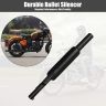 Allextreme EX-BSE01 Classic Exhaust Silencer Black Coated Muffler with Peashooter End Cap Compatible for BS3 and BS4 Model Royal Enfield Bullet 350cc & 500cc (Black)