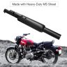 Allextreme EX-BSE01 Classic Exhaust Silencer Black Coated Muffler with Peashooter End Cap Compatible for BS3 and BS4 Model Royal Enfield Bullet 350cc & 500cc (Black)
