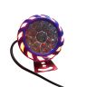 Allextreme EX9LED 9 LED Fog Light Red & Blue Beads and Multicolor Strobe Flash Waterproof White Spot Lamp for Motorcycle Bike Car (10W, 2 PCs With Switch)