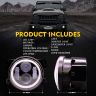 Allextreme EXI4LF2 4 Inch Full Ring Round White LED Fog Light Bumper with Hi/Low Beam Angel Eye Lamp Compatible with Jeep, Wrangler (40W, 2 Pcs)