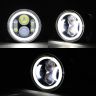 Allextreme EXI4LF2 4 Inch Full Ring Round White LED Fog Light Bumper with Hi/Low Beam Angel Eye Lamp Compatible with Jeep, Wrangler (40W, 2 Pcs)