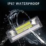 Allextreme EX21F2P 21 LED Fog Light Bar Flood LED Work Light Single Row Waterproof Driving Lamp Universal for Car Motorcycle Bike (45W, Red & White, 2 Pcs)