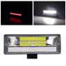 Allextreme EX21F2P 21 LED Fog Light Bar Flood LED Work Light Single Row Waterproof Driving Lamp Universal for Car Motorcycle Bike (45W, Red & White, 2 Pcs)