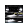 Allextreme EX12AW1 7 Inch Full Ring Round White LED Headlight with Hi/Low Beam Amber & White Angel Eye Lamp Compatible with Bullet, Harley Davidson Jeep Wrangler (75W, 1 Pc)