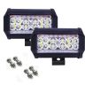 Allextreme EX30F2P 30 LED Fog Light Bar Flood LED Work Multi Rows Amber & White Light Waterproof Driving Lamp Universal for Car Motorcycle Bike (60W, 2 Pcs)