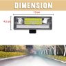 Allextreme EX21B2P 21 LED Fog Light Bar Flood LED Work Light Single Row Waterproof Driving Lamp Universal for Car Motorcycle Bike (45W, Blue & White, 2Pcs)