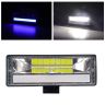 Allextreme EX21B2P 21 LED Fog Light Bar Flood LED Work Light Single Row Waterproof Driving Lamp Universal for Car Motorcycle Bike (45W, Blue & White, 2Pcs)