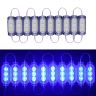 Allextreme EXMIL3B 3 LED Module Light Interior Exterior 12V 5730 Injection Decorative Lamp with Adhesive Backside for Car, Home & Decoration (10 Strips, Blue)