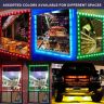Allextreme EXMIL3B 3 LED Module Light Interior Exterior 12V 5730 Injection Decorative Lamp with Adhesive Backside for Car, Home & Decoration (10 Strips, Blue)