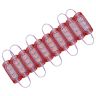 Allextreme EXMIL3R 3 LED Module Light Interior Exterior 12V 5730 Injection Decorative Lamp with Adhesive Backside for Car, Home & Decoration (10 Strips, Red)