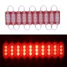 Allextreme EXMIL3R 3 LED Module Light Interior Exterior 12V 5730 Injection Decorative Lamp with Adhesive Backside for Car, Home & Decoration (10 Strips, Red)