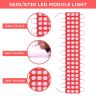 Allextreme EXM3ILR 3 LED Module Light Interior Exterior 12V 5730 Injection Decorative Lamp with Adhesive Backside for Car, Home & Decoration (20 Strips, Red)