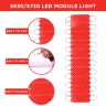 Allextreme EXMIL9R 9 LED Module Light Interior Exterior 12V 5730 Injection Decorative Lamp with Adhesive Backside for Car, Home & Decoration (20 Strips, Red)