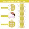 Allextreme EXM3ILY 3 LED Module Light Interior Exterior 12V 5730 Injection Decorative Lamp with Adhesive Backside for Car, Home & Decoration (20 Strips, Yellow)