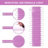 Allextreme EXMIL9P 9 LED Module Light Interior Exterior 12V 5730 Injection Decorative Lamp with Adhesive Backside for Car, Home & Decoration (20 Strips, Pink)