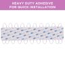Allextreme EXMIL9P 9 LED Module Light Interior Exterior 12V 5730 Injection Decorative Lamp with Adhesive Backside for Car, Home & Decoration (20 Strips, Pink)
