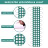 AllExtreme EXM3ILG 3 LED Module Light Interior Exterior 12V 5730 Injection Decorative Lamp with Adhesive Backside for Car, Home & Decoration (20 Strips, Green)