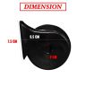 AllExtreme SHONTONE-B SHON Bike & Car Horns Super Loud Sound Air Siren (12V, Black, 2 Pcs)