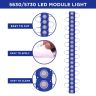 Allextreme EXM1ILB 1 LED Module Light Interior Exterior 12V 5730 Injection Decorative Lamp with Adhesive Backside for Car, Home & Decoration (20 Strips, Blue)