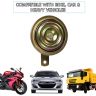 AllExtreme SHONE 0-95-G Bike & Car Horns Super Loud Sound Air Siren (12V, Gold, 1 Pc)