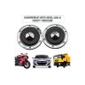 AllExtreme OLEX Super New Horn Bike & Car Horns Super Loud Sound Air Siren (12V, Black & Silver, 2 Pcs)