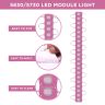 Allextreme EXM1ILP 1 LED Module Light Interior Exterior 12V 5730 Injection Decorative Lamp with Adhesive Backside for Car, Home & Decoration (20 Strips, Pink)