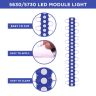 Allextreme EXMI1LB 1 LED Module Light Interior Exterior 12V 5730 Injection Decorative Lamp with Adhesive Backside for Car, Home & Decoration (20 Strips, Blue)