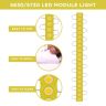 Allextreme EXMI1LY 1 LED Module Light Interior Exterior 12V 5730 Injection Decorative Lamp with Adhesive Backside for Car, Home & Decoration (20 Strips, Yellow)