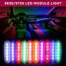 AllExtreme EXMI6LM 6 LED Module Light Interior Exterior 12V 5730 Injection Decorative Lamp with Adhesive Backside for Car, Home & Decoration (10 Strips, Multicolor)