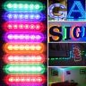 AllExtreme EXMI6LM 6 LED Module Light Interior Exterior 12V 5730 Injection Decorative Lamp with Adhesive Backside for Car, Home & Decoration (10 Strips, Multicolor)