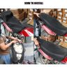 Allextreme EXUSC1A Universal Mesh Bike Seat Cover Anti Skid Net Cushion for All Flat Seat Motorcycles (Black)