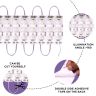 AllExtreme EX3MLIW 3 LED Module Light Interior Exterior 12V 5730 Injection Decorative Lamp with Adhesive Backside for Car, Home & Decoration (20 Strips, White)