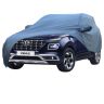 Allextreme HV7006 Car Body Cover Compatible with Hyundai Venue Custom Fit Dustproof UV Heat Resistant Indoor Outdoor Body Protection (Blue with Mirror)