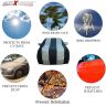 Allextreme ME7005 Car Body Cover Compatible with Maruti Suzuki Ertiga Custom Fit Dustproof UV Heat Resistant Indoor Outdoor Body Protection (Blue and Silver with Mirror)