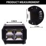 Allextreme EX16F4L1 16 LED Fog Light 4 Inch Flood LED Work Double Row White Light Waterproof Driving Lamp Universal for Car Motorcycle Bike (48W, 1 Pc)