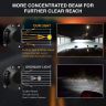 Allextreme EX16F4L1 16 LED Fog Light 4 Inch Flood LED Work Double Row White Light Waterproof Driving Lamp Universal for Car Motorcycle Bike (48W, 1 Pc)