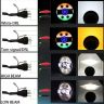 Allextreme EX7WH10 7 Inch Full Ring Round White LED Headlight with Hi/Low Beam Multicolor Angel Eye Lamp (75W, Pack of 2)