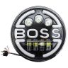 Allextreme EX7WH05 75W BOSS White LED Headlight 7 Inch Hi/Low Beam Angel Eye Lamp Compatible with Bullet/Harley Davidson/Jeep Wrangler (White & Yellow)