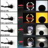 Allextreme EX7WH05 75W BOSS White LED Headlight 7 Inch Hi/Low Beam Angel Eye Lamp Compatible with Bullet/Harley Davidson/Jeep Wrangler (White & Yellow)