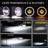 Allextreme EX7WH04 75W Round White LED Headlight with Hi/Low Beam White & Yellow Angel Eye Lamp 7-Inch Full Ring Light Compatible with Bullet Harley Davidson Jeep Wrangler- (Pack of 2)