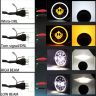 Allextreme EX7WH04 75W Round White LED Headlight with Hi/Low Beam White & Yellow Angel Eye Lamp 7-Inch Full Ring Light Compatible with Bullet Harley Davidson Jeep Wrangler- (Pack of 2)