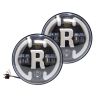 Allextreme EX7WH08 7 Inch Full Ring Round LED Headlight with Hi/Low Beam White & Yellow Angel Eye Lamp Compatible with Bullet, Harley Davidson Jeep Wrangler (75W, Pack of 2)