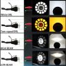 Allextreme EX7WH11 75W LED Headlight with Hi/Low Beam Angel Eye Lamp 7-inch Full Ring Compatible with Bullet Jeep (Pack of 1, White & Yellow)