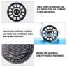 Allextreme EX7WH11 75W LED Headlight with Hi/Low Beam Angel Eye Lamp 7-inch Full Ring Compatible with Bullet Jeep (Pack of 1, White & Yellow)