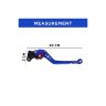 Allextreme AX-LEV58 Clutch Brake Lever Heavy Duty 6 Positions Adjustment for Honda Dio (Blue, 2 Pcs)