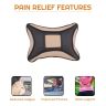 Allextreme EXNP001PU Leather Car Neck Rest Pillows Headrest Cushions Set for all Cars Travel Seat (2 PCS) (Model 1, Random Color)