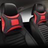 Allextreme EXNP005 PU Leather Car Neck Rest Pillows Headrest Cushions Set for all Cars Travel Seat (2 PCS) (Model 4, Random Color)