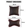 AllExtreme EXNP009 PU Leather Car Neck Rest Pillows Headrest Cushions Set for all Cars Travel Seat (4 PCS)